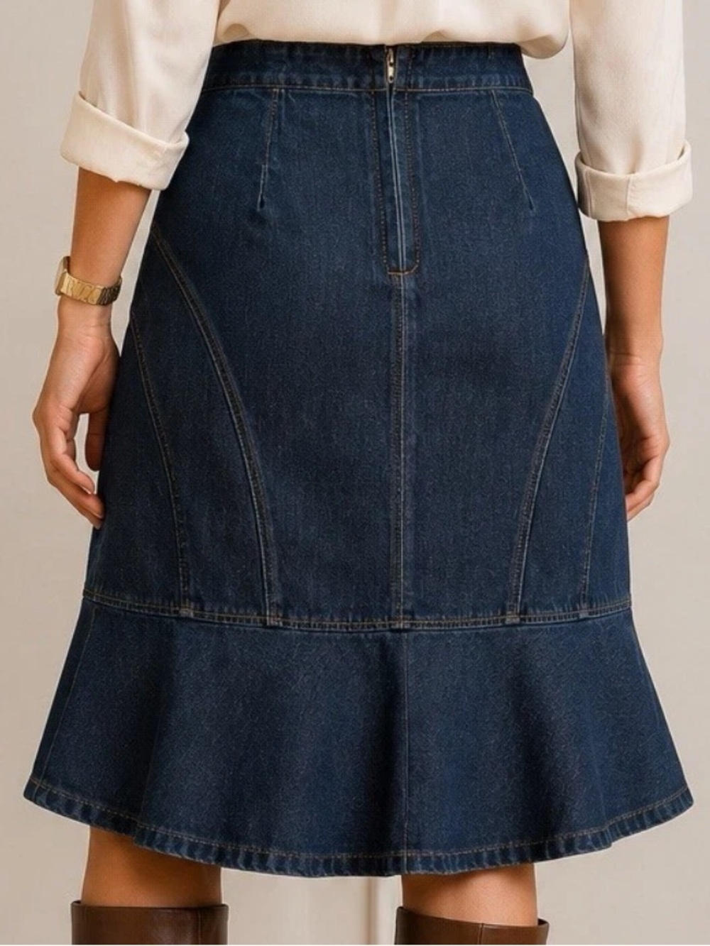 PAUW Amsterdam European Designer Luxury Denim Skirt Womens Size 3